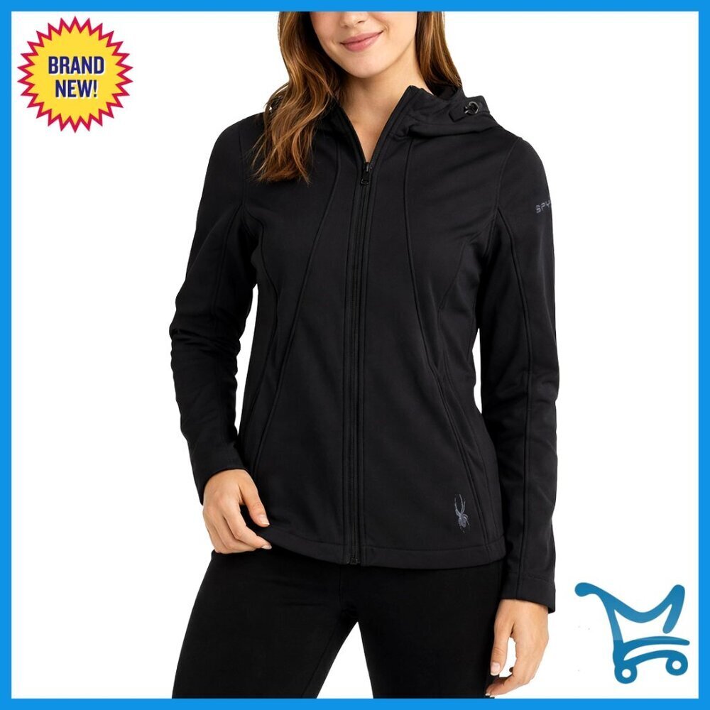 Softshell Jacket Wind Water Resistant Fleece Lined Hooded Hiking Outdoor